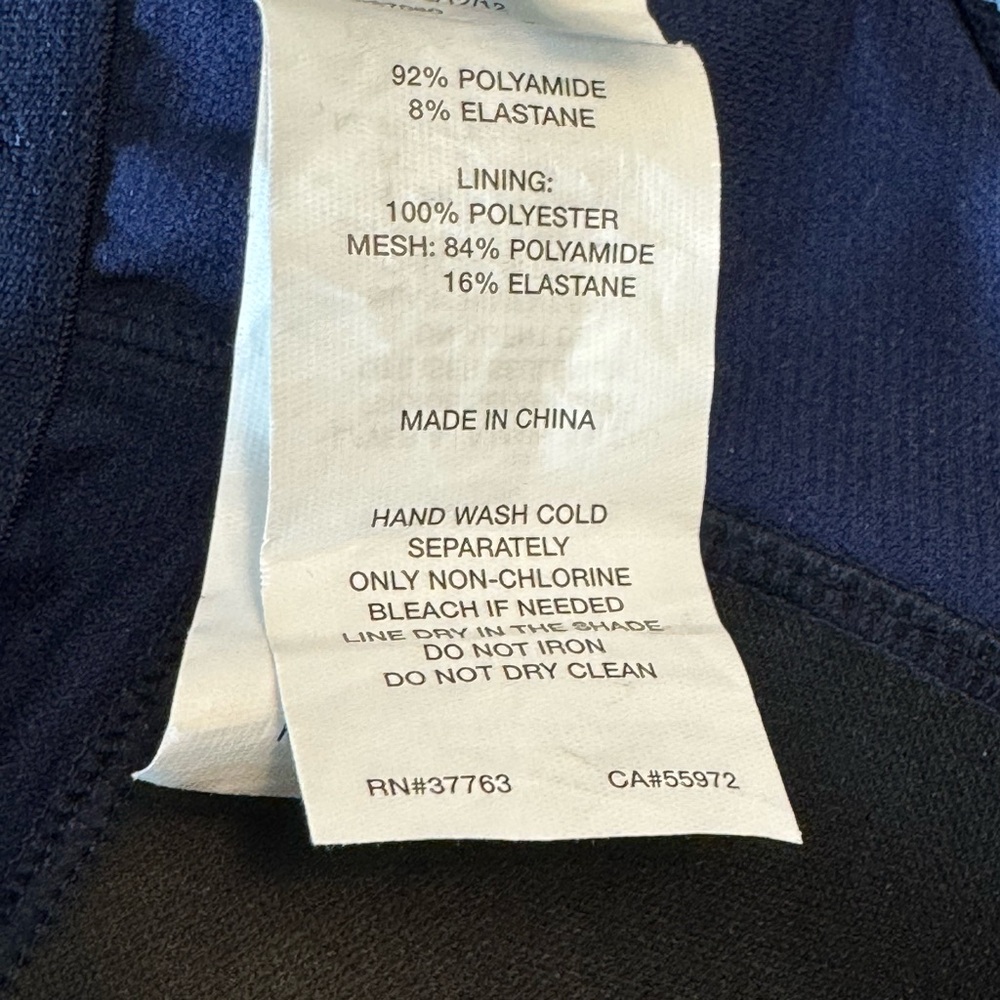 Jantzen Blue Print Keyhole High Neck One piece Swim Suit Modest Molded Cups 12 - Picture 13 of 14